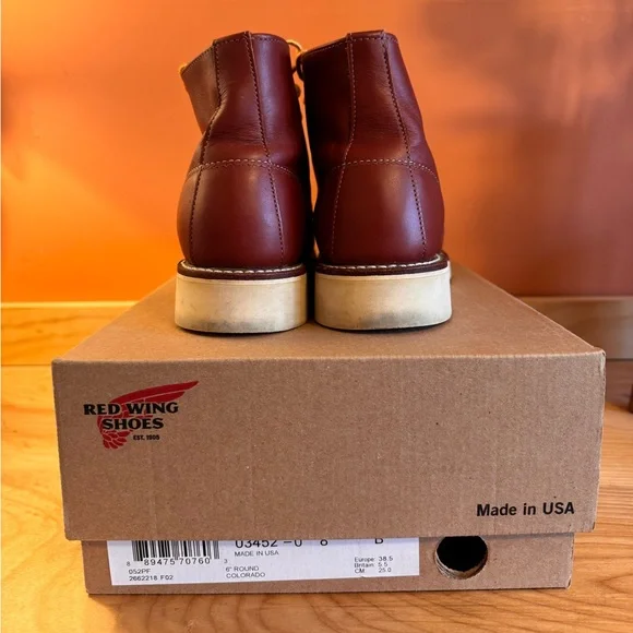 Red Wing 6” Round Toe Heritage Boots - Picture 3 of 6